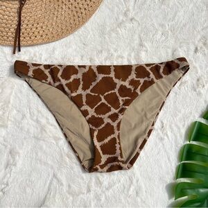 Onia NWOT Giraffe Print Ashley Bikini Bottom